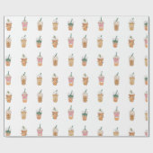 Schattigee vakantie Drinken inpakpapier (Vlak)