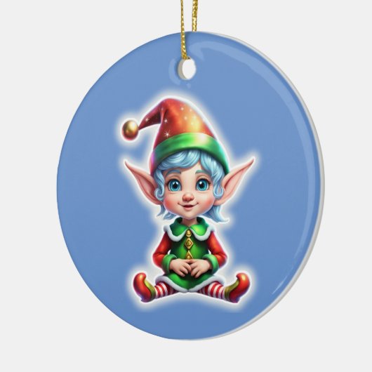 Schattigee vakantie Elf Keramisch Ornament (Links)
