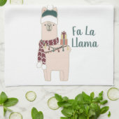 Schattigee vakantie Fa La Llama ontwerp Theedoek (Gevouwen)