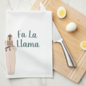 Schattigee vakantie Fa La Llama ontwerp Theedoek (Quarter Fold)
