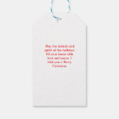 Schattigee vakantie grillige rendieren kerstbal cadeaulabel (Achterkant)