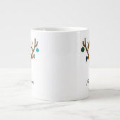 Schattigee vakantie grillige rendieren kerstbal grote koffiekop (Voorkant)