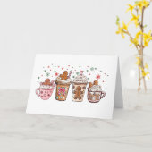 Schattigee Vakantie Hot Chocolate Gingerbread Kers Kaart (Gele Bloem)