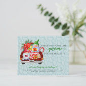 Schattigee vakantie kabouter rode vrachtwagen die  briefkaart (Staand voorkant)