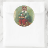 Schattigee  Vakantie Kat Sticker door Louis Wain (Tas)