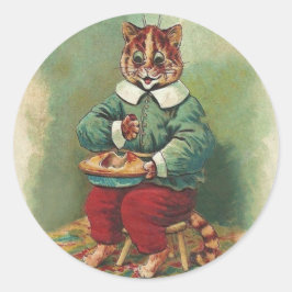 Schattigee  Vakantie Kat Sticker door Louis Wain