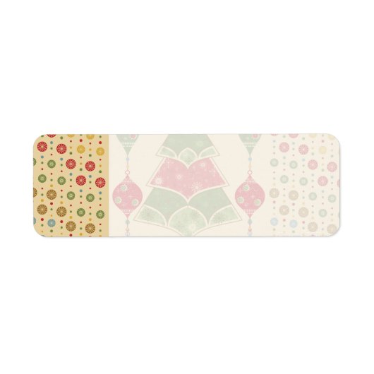 Schattigee vakantie kerstboom Ornamenten Cadeaus Etiket (Voorkant)