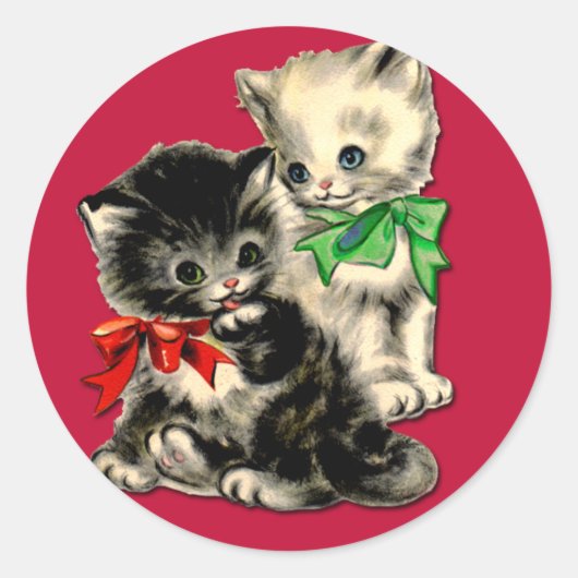 Schattigee vakantie Kittens Stickers (Voorkant)