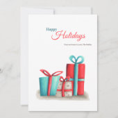 Schattigee vakantie lichten en Cadeaus kerst Kaart (Voorkant)