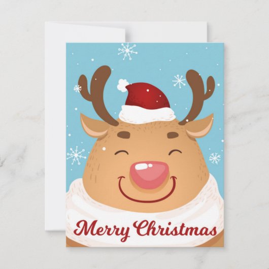 Schattigee vakantie rendier vrolijke kerst Kaart (Voorkant)