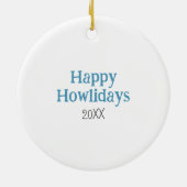 Schattigee vakantie sneeuw Beagle Happy Dog Christ Keramisch Ornament (Achterkant)