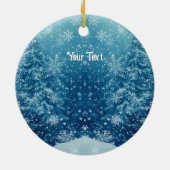 Schattigee vakantieparkiet en kerstboog keramisch ornament (Achterkant)