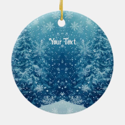 Schattigee vakantieparkiet en kerstboog keramisch ornament (Achterkant)