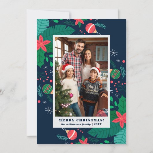 Schattigee vakantiereizen | Vrolijke kerst aangepa Kaart (Voorkant)