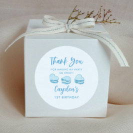 Schattigee Valentijn Blauw Hart Verjaardagsfeestje Ronde Sticker