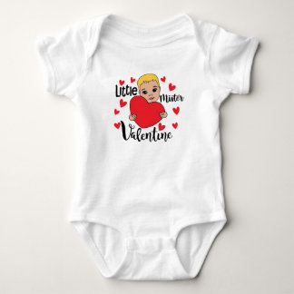 Schattigee Valentijn Boy Holding Heart Gift Art vo Romper