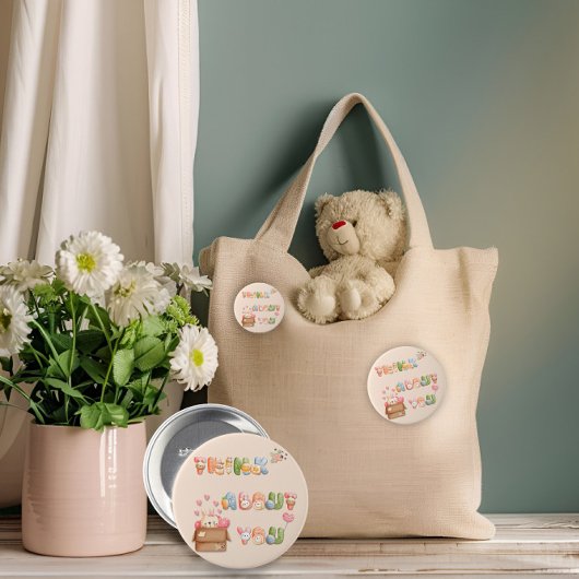 Schattigee Valentijn Button | Denk aan jou