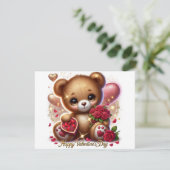 Schattigee Valentijn 'Day Teddy Themd Beer Kaarten (Staand voorkant)