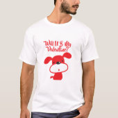Schattigee Valentijn Dog Design T-shirt (Voorkant)