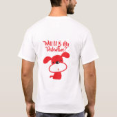 Schattigee Valentijn Dog Design T-shirt (Achterkant)