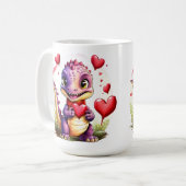 Schattigee Valentijn Dragon Schattig Lovethemed Dr Koffiemok (Voorkant links)