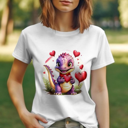 Schattigee Valentijn Dragon Schattig Lovethemed Dr T-shirt