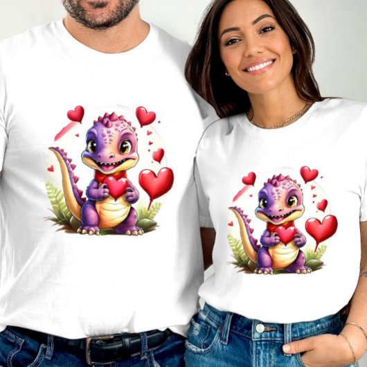 Schattigee Valentijn Dragon Schattig Lovethemed Dr T-shirt