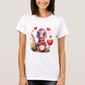 Schattigee Valentijn Dragon Schattig Lovethemed Dr T-shirt (Voorkant)