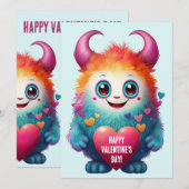 Schattigee Valentijn, gelukkige Valentijnsdag Feestdagenkaart (Voorkant / Achterkant)