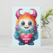 Schattigee Valentijn, gelukkige Valentijnsdag Feestdagenkaart (Staand voorkant)