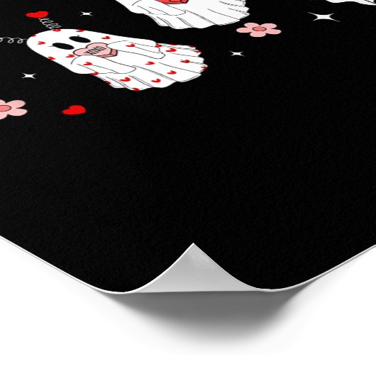 Schattigee Valentijn Ghost Snoep Heart Will You Be Poster (Hoek)