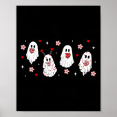 Schattigee Valentijn Ghost Snoep Heart Will You Be Poster (Voorkant)
