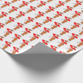 Schattigee valentijn giraffe met hartballonnen cadeaupapier (Hoek)