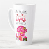 Schattigee Valentijn Gnome Love Roze Waterverf Latte Mok (Linkerhoek)