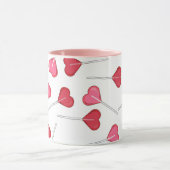 Schattigee Valentijn Hart Lolly | Lollipop-patroon Mok (Midden)