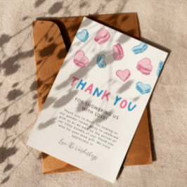 Schattigee Valentijn harten Geslacht onthullen Bedankkaart