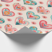 Schattigee Valentijn hartpatroon Cadeaupapier (Hoek)