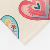 Schattigee Valentijn hartpatroon fleece deken (Hoek)