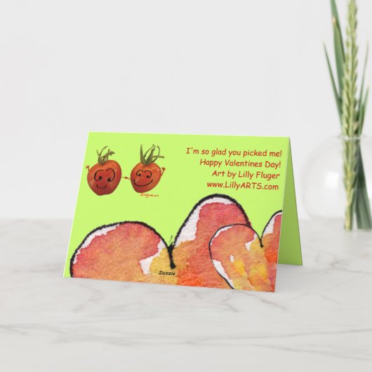 Schattigee Valentijn Kaart - Cherry Tomatoes (Achterkant)