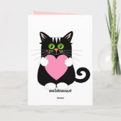 Schattigee valentijn kaart met kat (Achterkant)