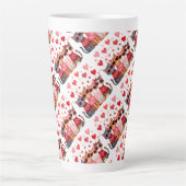 Schattigee Valentijn Katten in Hart Zonnebril Latte Mok (Voorkant)