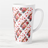 Schattigee Valentijn Katten in Hart Zonnebril Latte Mok (Rechts)