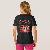 Schattigee Valentijn Katten in Hart Zonnebril T-shirt (Achterkant volledig)