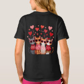 Schattigee Valentijn Katten in Hart Zonnebril T-shirt (Achterkant)