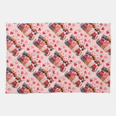 Schattigee Valentijn Katten in Hart Zonnebril Theedoek (Horizontaal)