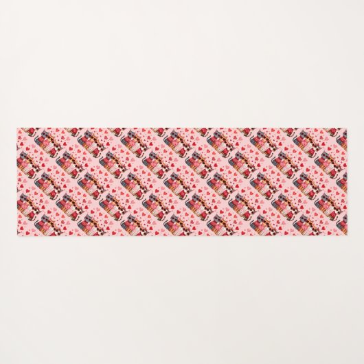 Schattigee Valentijn Katten in Hart Zonnebril Yogamat (Achterkant (horizontaal))