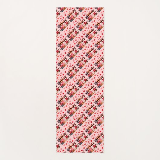 Schattigee Valentijn Katten in Hart Zonnebril Yogamat (Voorkant)