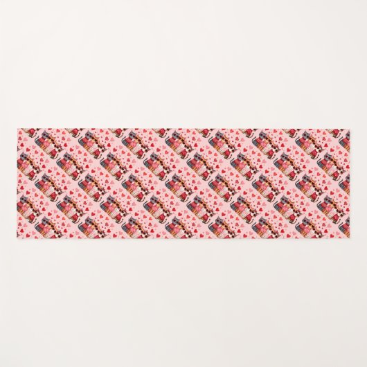 Schattigee Valentijn Katten in Hart Zonnebril Yogamat (Voorkant (horizontaal))