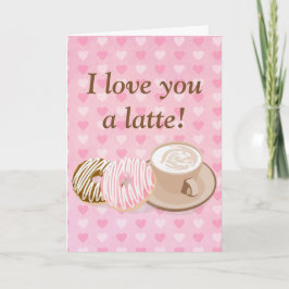 Schattigee Valentijn Latte Feestdagen Kaart