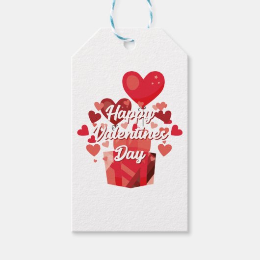 Schattigee Valentijn Liefde Harten Cadeaulabel (Voorkant)